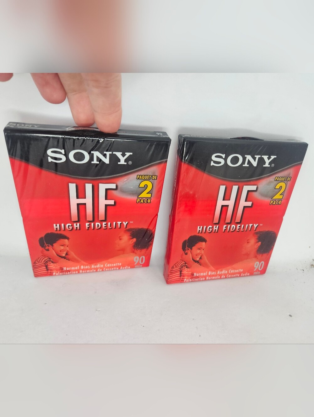 SONY 2 PACKS OF 2 AUDIO CASSETES NEW Sealed In Shrinkwrap High Fidelity  HF New.